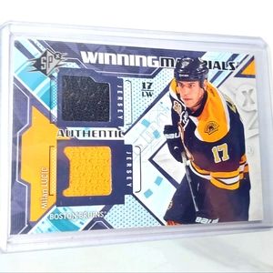 Milan Lucic Upper Deck Game Worn Winning Materials Jersey Card Boston Bruins